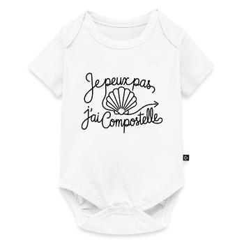 Je peux pas j'ai Compostelle - Body à manches courtes Premium Bébé - blanc - Devant