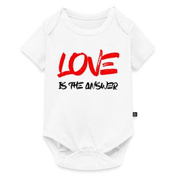 L’amour est la réponse rouge - Body à manches courtes Premium Bébé - blanc - Devant