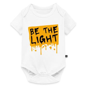 Be The Light Motivierend Positivität Spruch Logo - Baby Premium Kurzarmbody - Weiß - Vorne