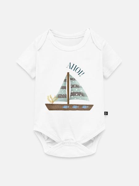 Segeltraum Pastellmeer - Baby Premium Kurzarmbody - Weiß