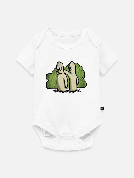 Freundschaft in der Natur - Baby Premium Kurzarmbody - Weiß