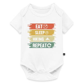 Hiking Mountain Trail Backpacking Outdoors Poaching - Baby Premium short-sleeve bodysuit - white - Front