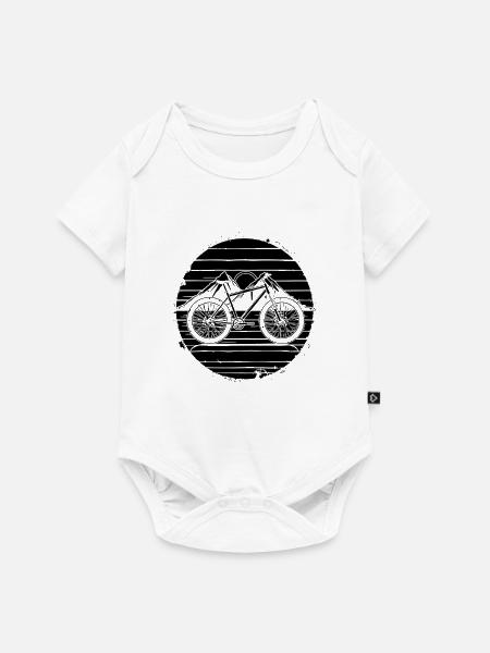 Mountainbiking Illustration - Baby Premium Kurzarmbody - Weiß