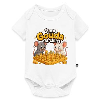 Gouda At Chess - Funny Mice Chess Players - Baby Premium short-sleeve bodysuit - white - Front