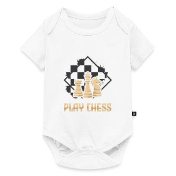 Échiquier des joueurs d’échecs - Body à manches courtes Premium Bébé - blanc - Devant