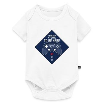 Pause Found Controller Heart - Baby Premium short-sleeve bodysuit - white - Front