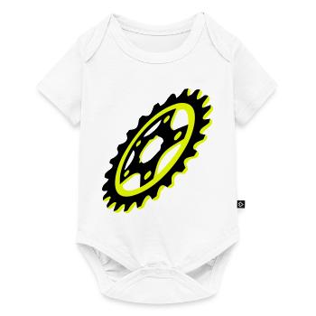 Graphique de plateau de vélo - Body à manches courtes Premium Bébé - blanc - Devant