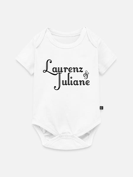 Laurenz und Juliane - Baby Premium Kurzarmbody - Weiß