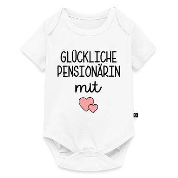 Herz - Glückliche Pensionärin - Baby Premium Kurzarmbody - Weiß - Vorne