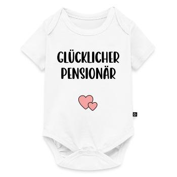 Glücklicher Pensionär Herz - Baby Premium Kurzarmbody - Weiß - Vorne