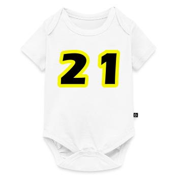 21 Symbole numérique - Body à manches courtes Premium Bébé - blanc - Devant