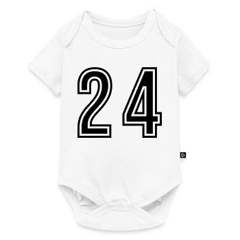 24 Symbole numérique - Body à manches courtes Premium Bébé - blanc - Devant