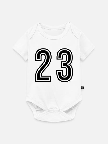 23 Zahl symbol - Baby Premium Kurzarmbody - Weiß