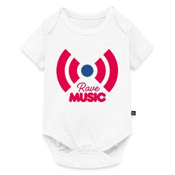 Musique rave Signal néon - Body à manches courtes Premium Bébé - blanc - Devant