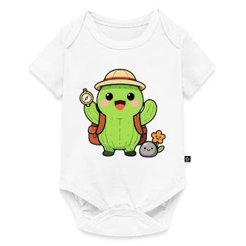 Cactus explorateur avec sac à dos - Body à manches courtes Premium Bébé - blanc - Devant