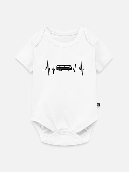 Busfahrer Herzschlag-Busfahrer - Baby Premium Kurzarmbody - Weiß