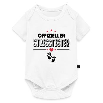 Junge Stress machen Testen Baby Säugling - Baby Premium Kurzarmbody - Weiß - Vorne