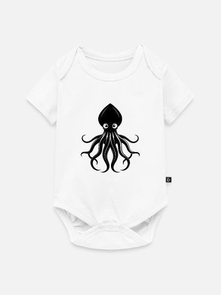 Tintenfisch - Baby Premium Kurzarmbody - Weiß