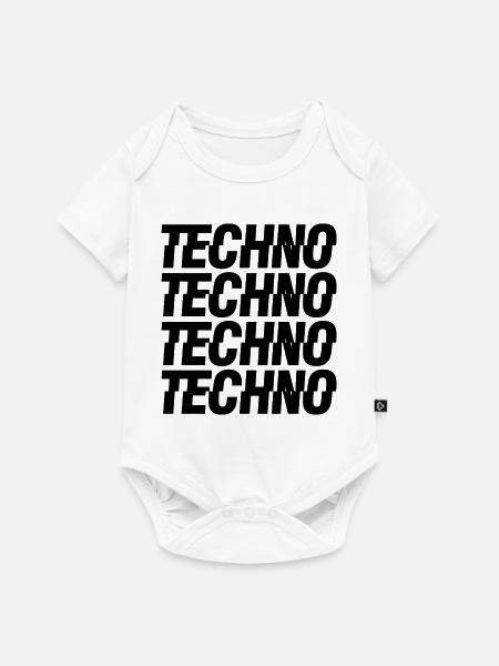 Techno - Baby Premium Kurzarmbody - Weiß