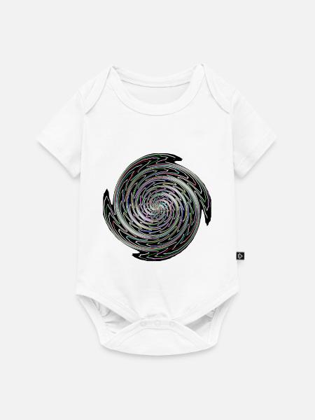 Farbwirbel Vortex Spiral - Baby Premium Kurzarmbody - Weiß