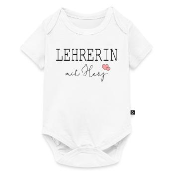 Lehrerin mit Herz - Baby Premium Kurzarmbody - Weiß - Vorne