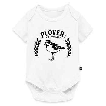 Passionné de pluviers Oiseau de rivage noir - Body à manches courtes Premium Bébé - blanc - Devant