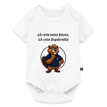 Benno Biber Banker - Dispokredite - Baby Premium Kurzarmbody - Weiß - Vorne