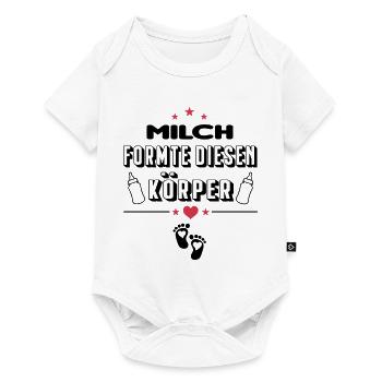 Milch formte diesen Koerper Baby Säugling - Baby Premium Kurzarmbody - Weiß - Vorne