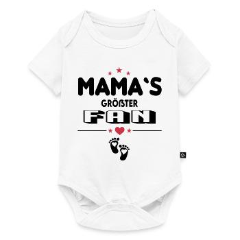 Beste Mama Größter Fan - Baby Premium Kurzarmbody - Weiß - Vorne