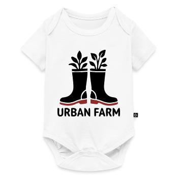 Logo des bottes en caoutchouc de ferme urbaine - Body à manches courtes Premium Bébé - blanc - Devant