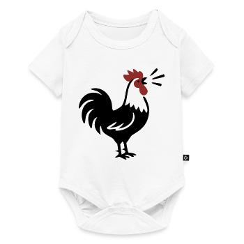 Rooster Crows Farm Logo - Baby Premium short-sleeve bodysuit - white - Front