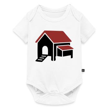 Icône de la ferme de poulaillers - Body à manches courtes Premium Bébé - blanc - Devant