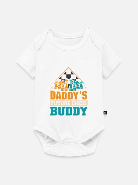 Schach Schachspieler Schachbrett - Baby Premium Kurzarmbody - Weiß