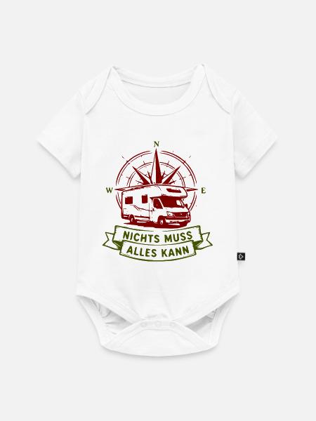 Nichts Muss Alles Kann Wohnmobil Roadtrip - Baby Premium Kurzarmbody - Weiß