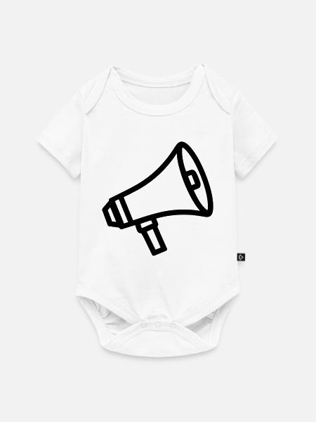 Megaphon - Baby Premium Kurzarmbody - Weiß