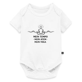 Mein Tempo Mein Atem Mein Yoga - - Baby Premium Kurzarmbody - Weiß - Vorne