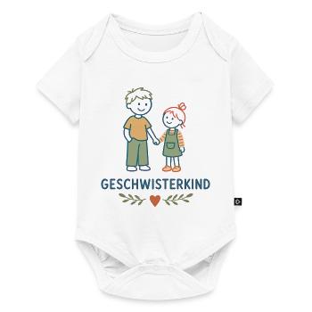 Geschwisterkind Geschwisterliebe - Baby Premium Kurzarmbody - Weiß - Vorne