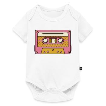 Retro Cassette in Pink - Baby Premium short-sleeve bodysuit - white - Front