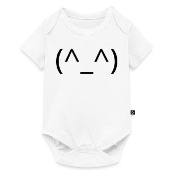 Joyeux Classique du Sourire des Émoticônes (^_^) - Body à manches courtes Premium Bébé - blanc - Devant