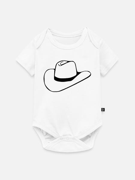 Cowboy Cowboyhut Linedance Geschenk - Baby Premium Kurzarmbody - Weiß