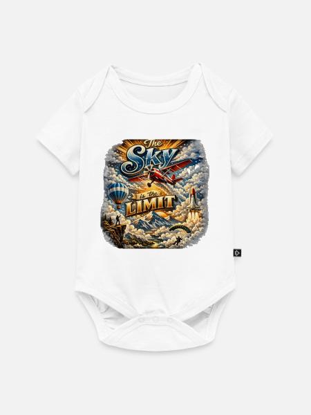 Der Himmel ist die Grenze - Baby Premium Kurzarmbody - Weiß