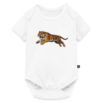 Tiger Retro Art Style - Baby Premium short-sleeve bodysuit - white - Front