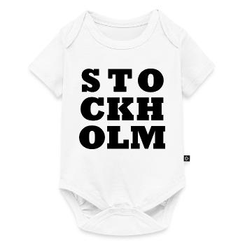 Logo de Stockholm - Body à manches courtes Premium Bébé - blanc - Devant
