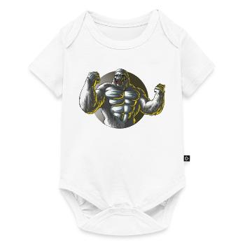 Conception des pouvoirs du Gorille Singe - Body à manches courtes Premium Bébé - blanc - Devant