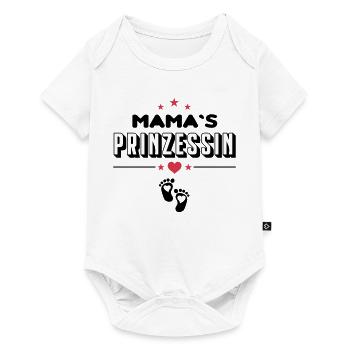 Mamas Prinzessin Baby Säugling - Baby Premium Kurzarmbody - Weiß - Vorne