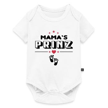 Mamas Prinz Liebling Baby Säugling - Baby Premium Kurzarmbody - Weiß - Vorne