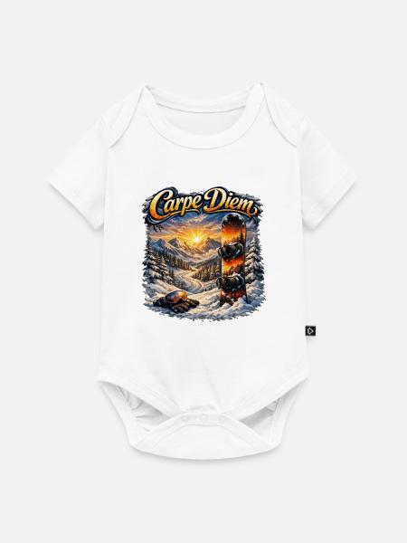 Carpe Diem Wintersport Szene - Baby Premium Kurzarmbody - Weiß