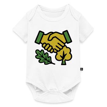 Handshake Nature Forest Logo - Baby Premium short-sleeve bodysuit - white - Front