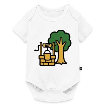 Draw Fountain Village Logo - Body à manches courtes Premium Bébé - blanc - Devant