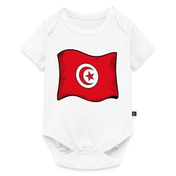 Tunisische Flagge  - Baby Premium Kurzarmbody - Weiß - Vorne